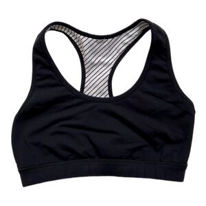 LUCY Women’s Black Racerback Sports Bra Top Size Small